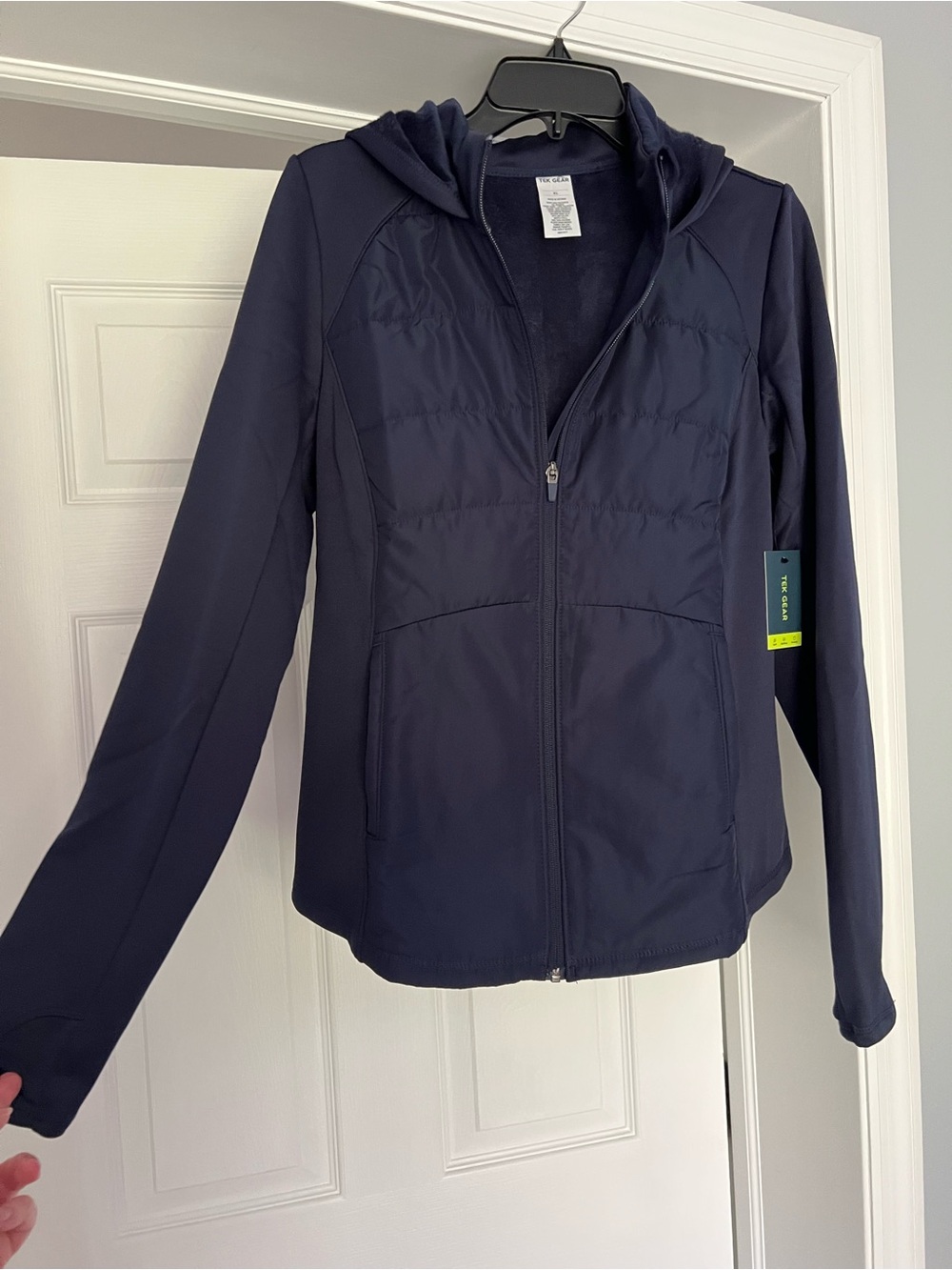 tek gear Navy Hooded Zip-Up Puffer Jacket